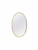 Oval Antiqued Brass Mirror - Unlacquered Brass Mirror
