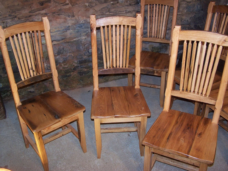 Wormy Chestnut Chair, Dining Chair, Antique Oak Chair, Rustic Chair, Wood Chair With Back