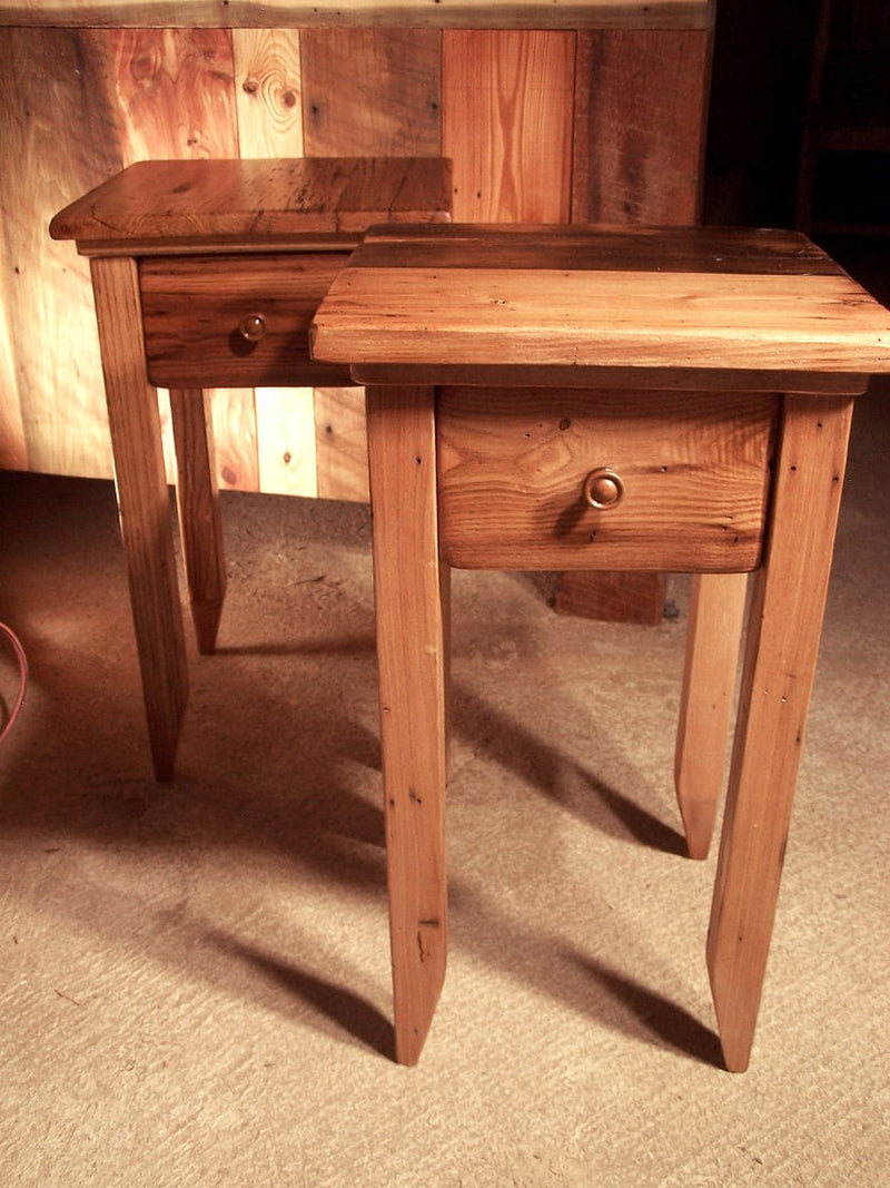 Wormy Chestnut, Bedside Table, Reclaimed Wood Nightstand, Handmade Chestnut End Table, American Chestnut Table, Wood End Table, Nightstand