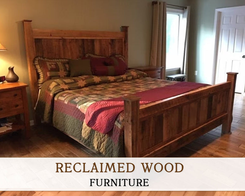 Reclaimed Wood Bed Frame, Cabin Bed, Solid Wood Platform Bed, Wormy Chestnut Bed Frame, Rustic Modern Bed, Wormy Chestnut Platform Bed, Boho