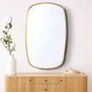 Oblong Antique Brass Mirror | Rectangular Wall Mirror