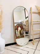 Silver Frame Capsule Mirror | Brass Wall Mirror