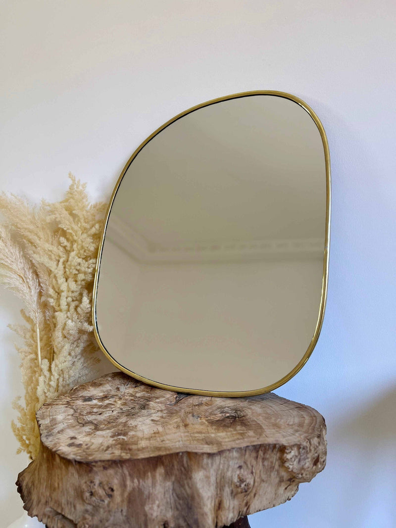 Asymmetrical Mirror | Irregular Brass Wall Mirror
