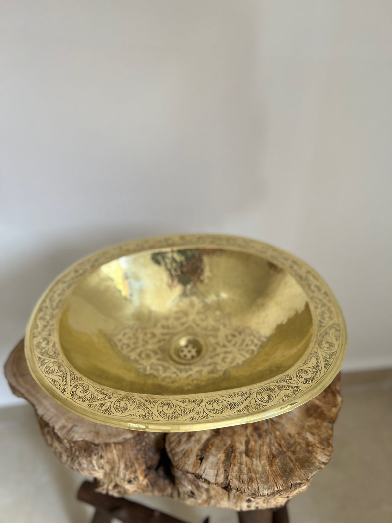 Silver Brass Drop-in Sink