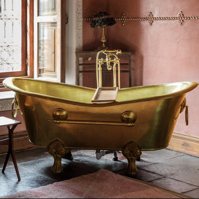 Artisanal Clawfoot Brass Bathtub