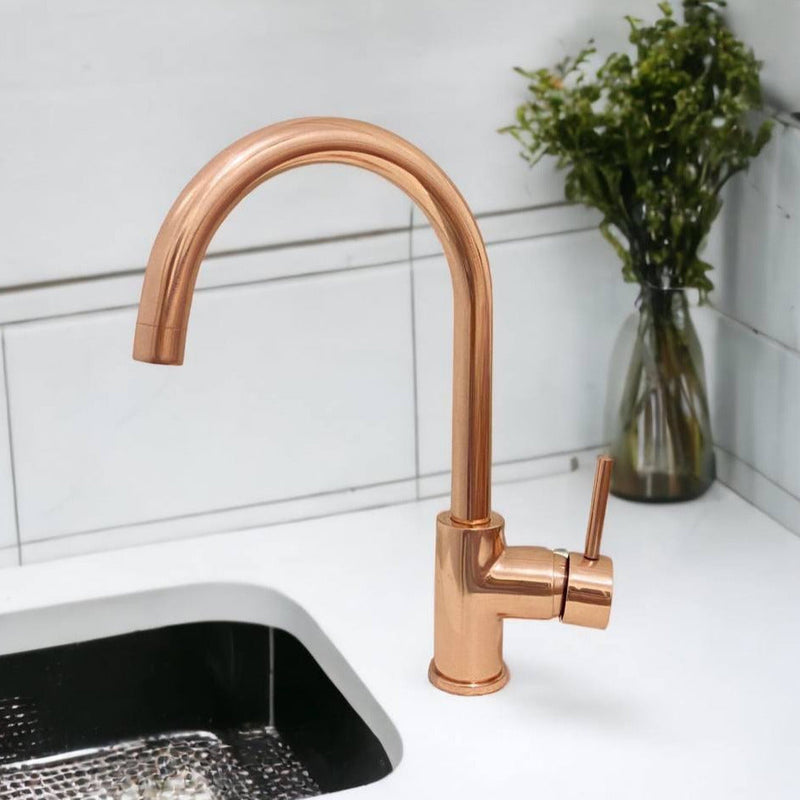 Copper Kitchen Mixer Tap Single Handle - Stylish and Functional Copper Faucet"