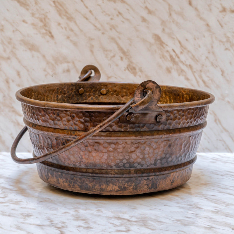 Copper Bucket Vessel Sink , Vessel Hammered Copper Sink