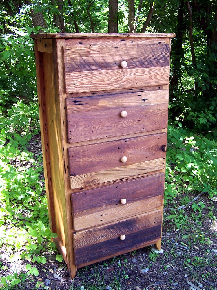 Wormy Chestnut Tallboy Dresser, Tall Narrow Dresser, Lingerie Chest Of Drawers, Solid Wood Dresser, Storage Shelves Dresser, One Of A Kind