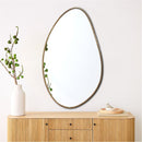 Antique Brass Asymmetrical Mirror - Aesthetic Luxe Wall Mirror