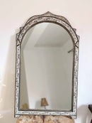 Vintage Arch Mirror - Handmade Berber Bone Inlay Mirror