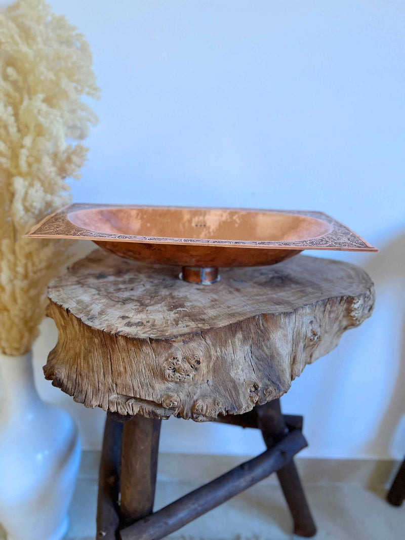 Copper Oval Drop-in Sink