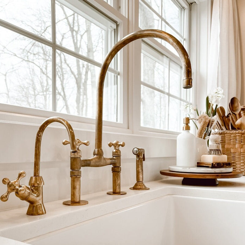 Unlacquered Brass Kitchen Faucet