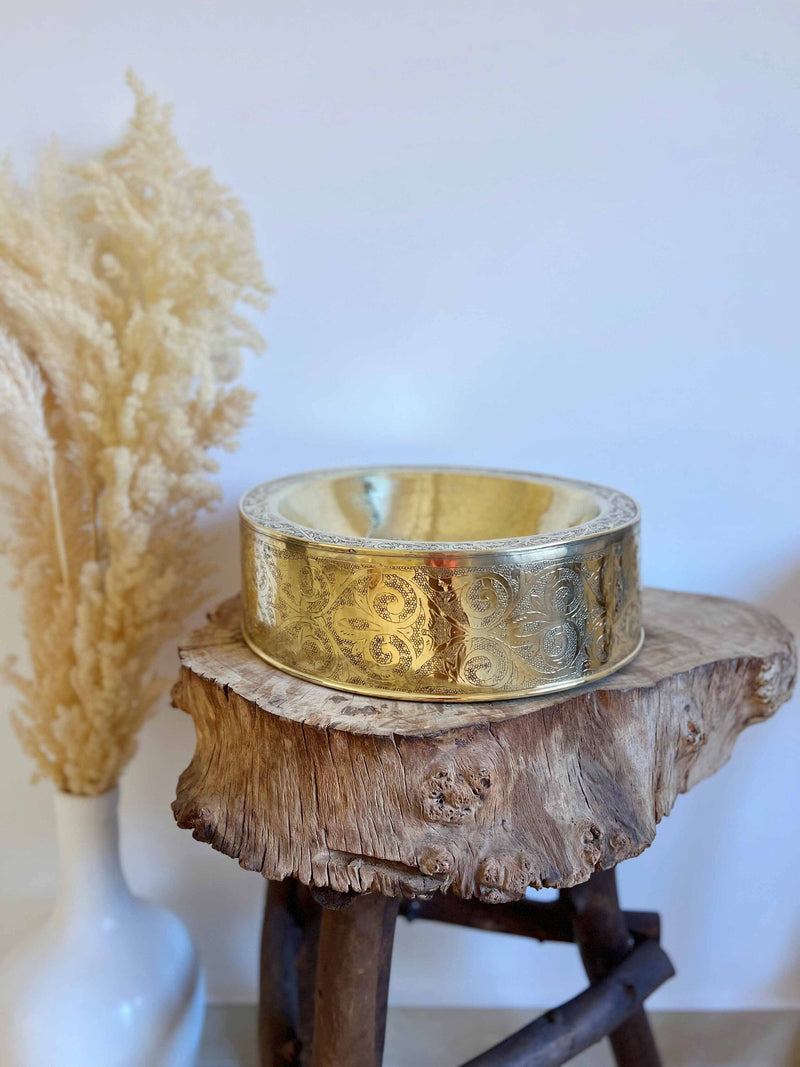 Silver Brass Bathroom Sink