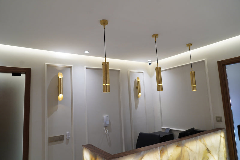 Luxurious Solid Brass Double Wall Light Fixture , Brass Sconce Lights