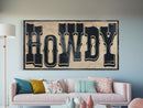 Howdy Typography Wall Art Print, Midwest Decor, Southwestern Wall Art, Canvas Print or Poster, Modern Design, Southern Home Art, Ranch Art