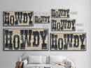 Howdy Typography Wall Art Print, Midwest Decor, Southwestern Wall Art, Canvas Print or Poster, Modern Design, Southern Home Art, Ranch Art