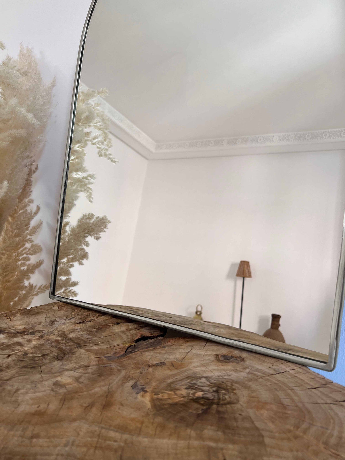 Silver  Brass Arch Mirror - Customizable Bathroom Mirror, photo 6 of 11
