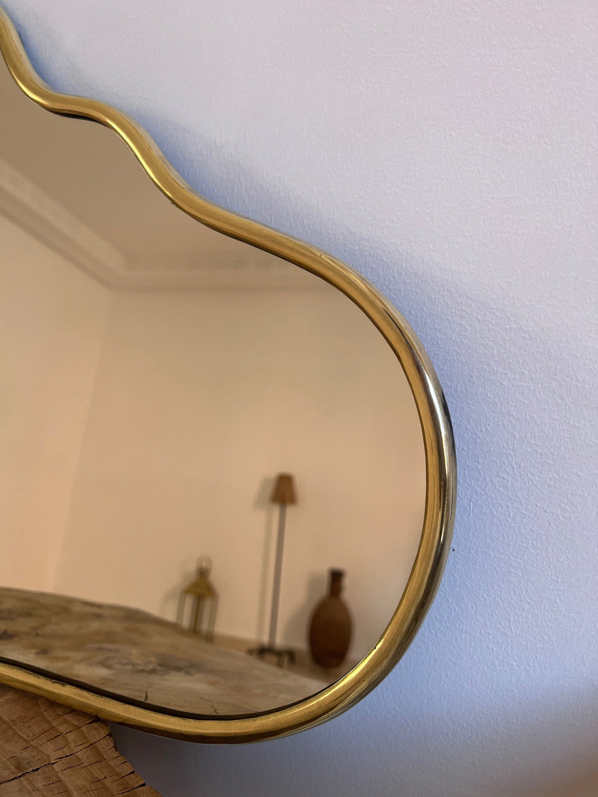 Cloud Mirror - Antique Brass Wall Mirror, photo 7 of 14