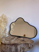 Black Frame Brass Mirror -  Cloud Wall Mirrors