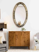 Luxury Oval Mirror - Bone Brass Frame Mirror