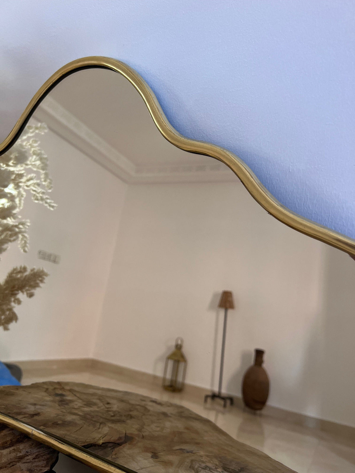 Cloud Mirror - Antique Brass Wall Mirror, photo 6 of 14
