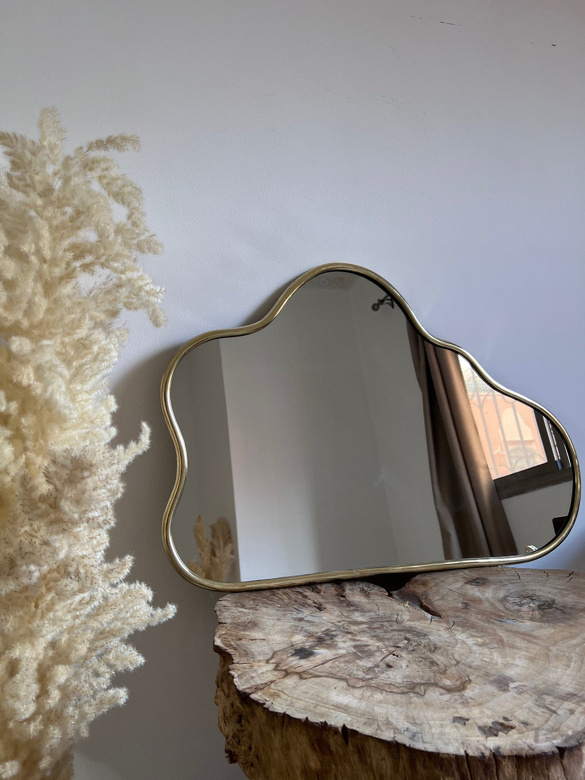 Cloud Mirror - Antique Brass Wall Mirror, photo 8 of 14