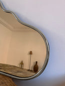 Handcrafted Silver Cloud Brass Mirror