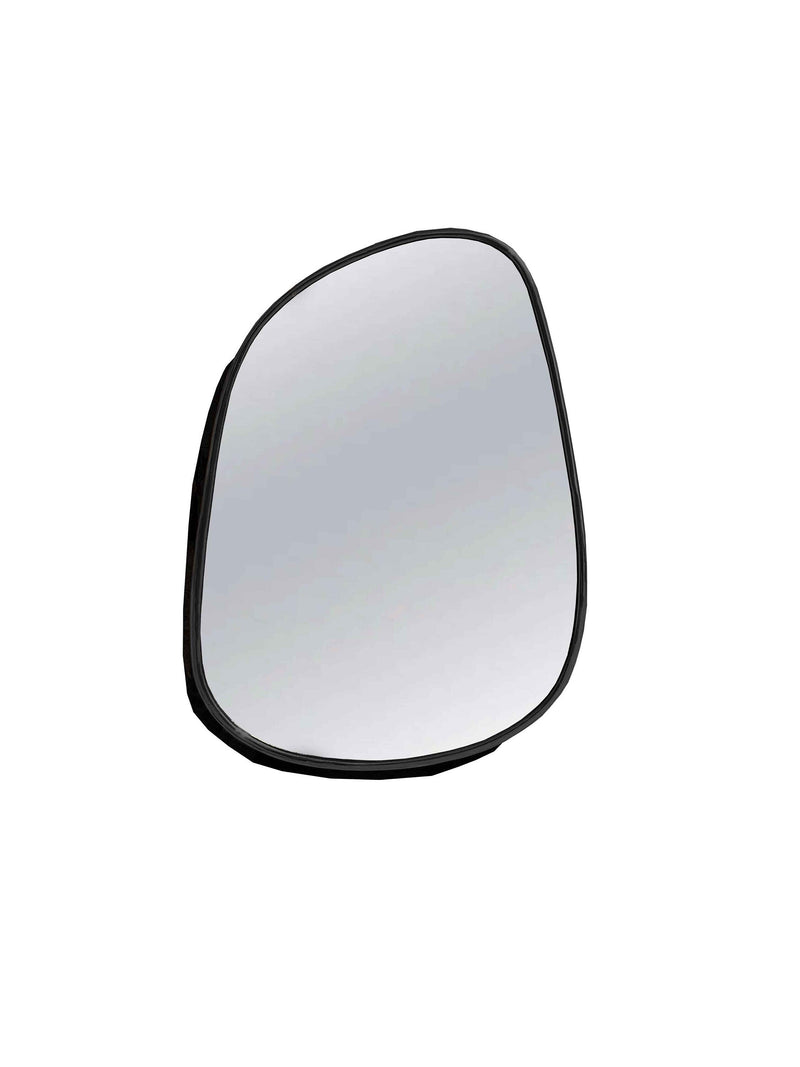 Black Asymmetrical Brass Mirror