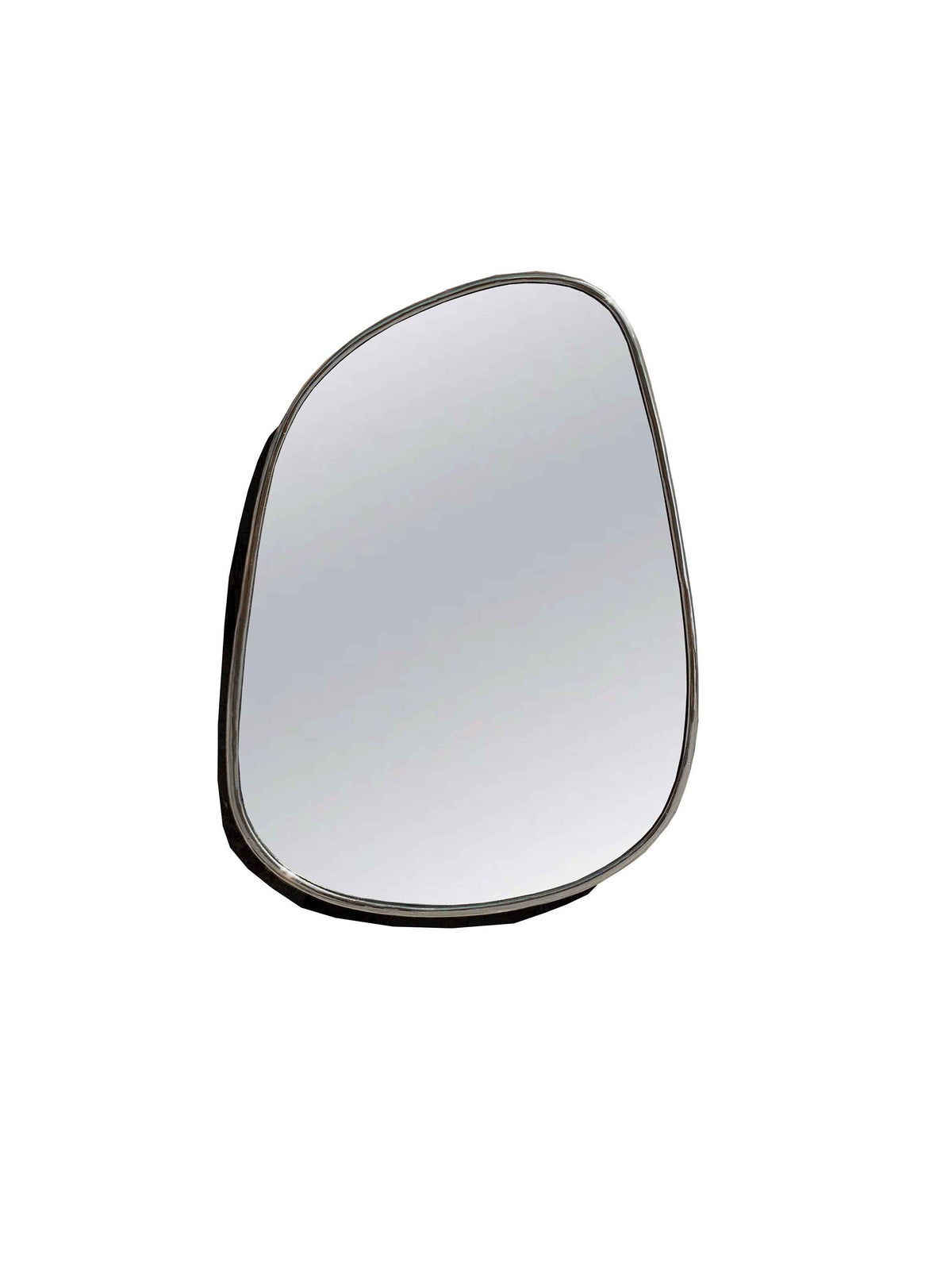Asymmetrical Silver Brass Wall Mirrors, photo 7 of 14
