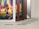 Texas Landscape Wall Art Set, Watercolor Paintings Canvas Print Original, Abstract Landscape Art Framed, Set of 3