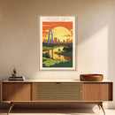 Gateway Arch National Park Missouri Travel Art, National Park Print, Minimalist Travel Art, Midcentury Modern Style Landscape Painting