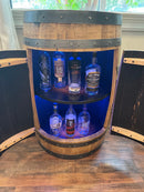 Bourbon Barrel Cabinet with multicolor LED's -engraving available