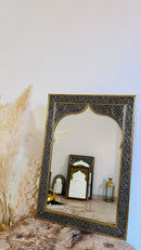 Moroccan Engraved Brass Wall Mirror