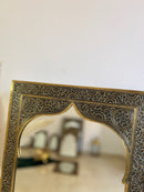 Moroccan Engraved Brass Wall Mirror
