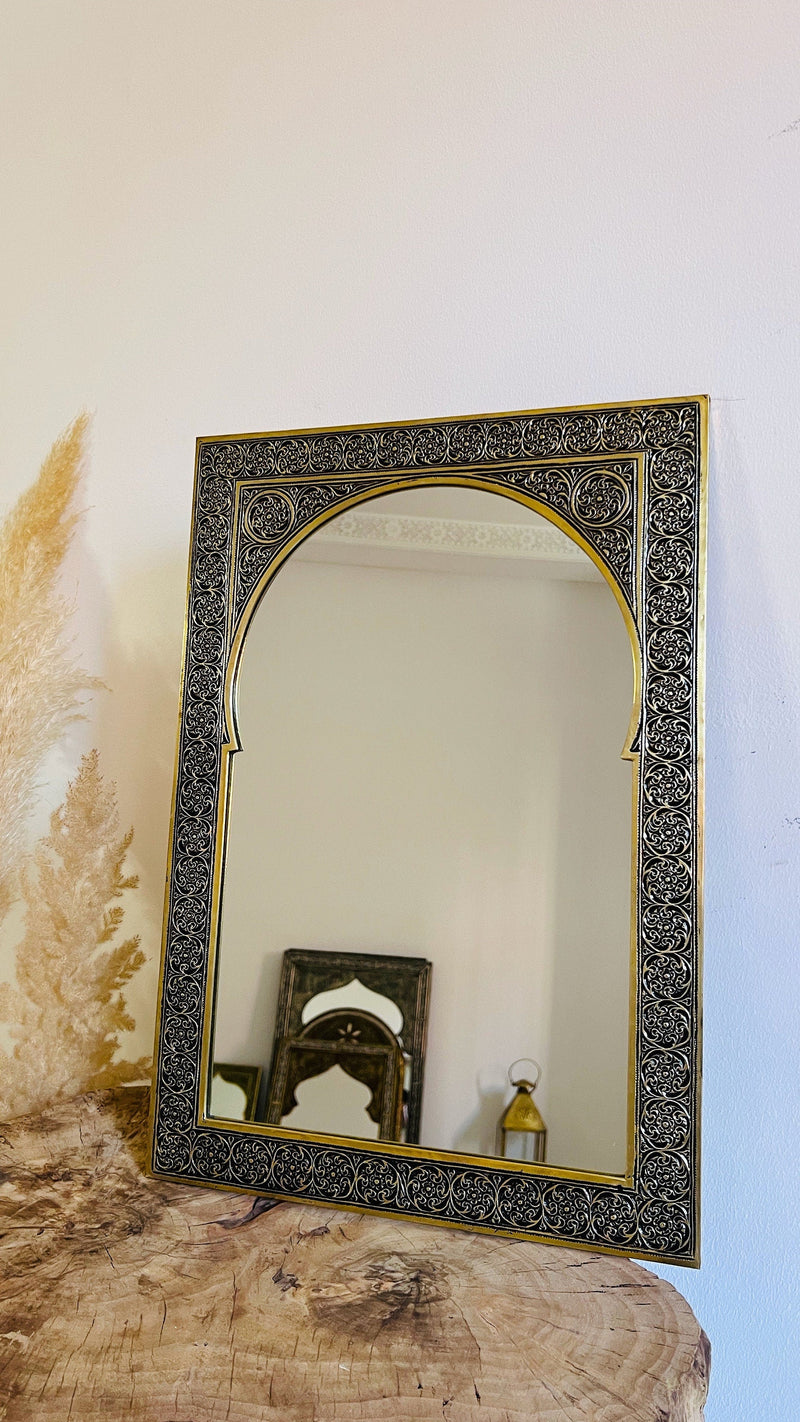 Moroccan Gold Brass Wall Mirror