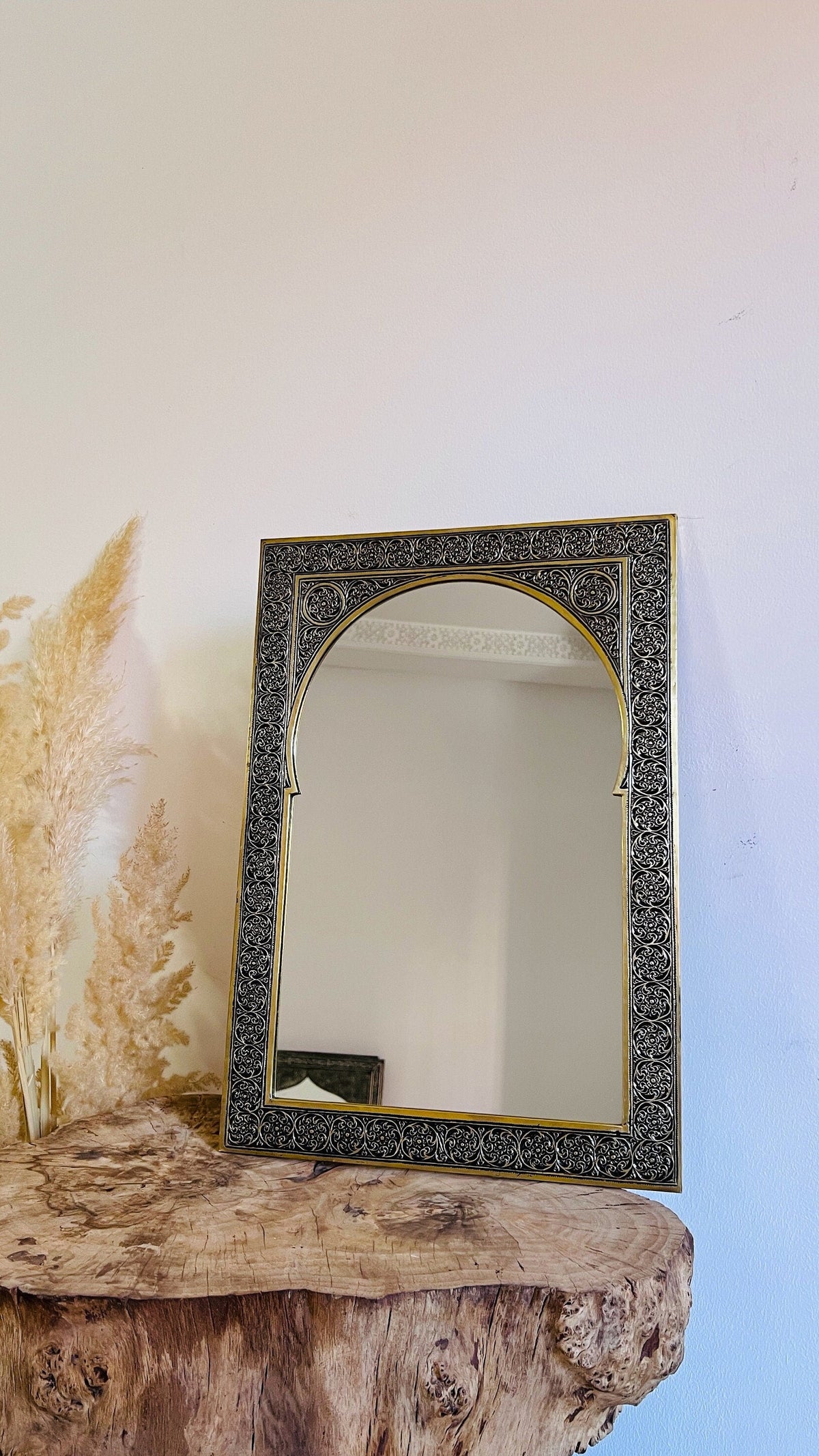 Moroccan Gold Brass Wall Mirror