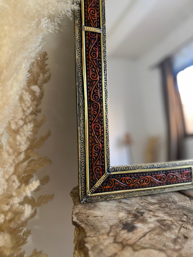 Moroccan Gold Engraved Mirror