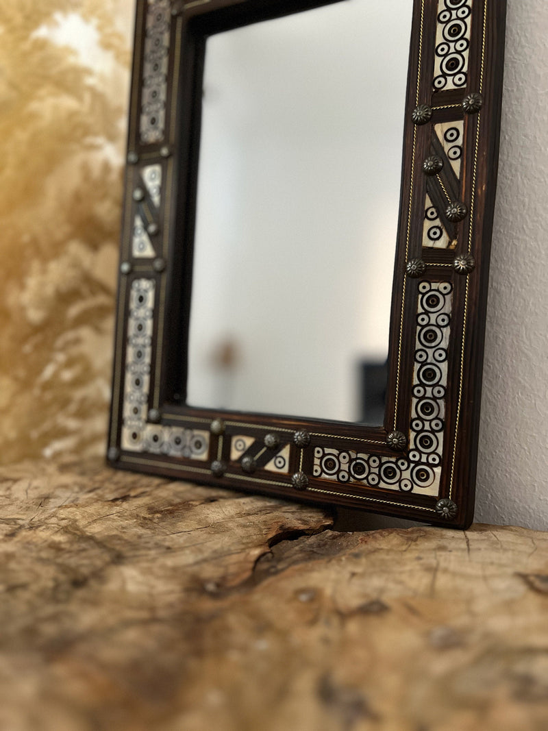Moroccan Bone Inlay Mirror - Handmade Mirror