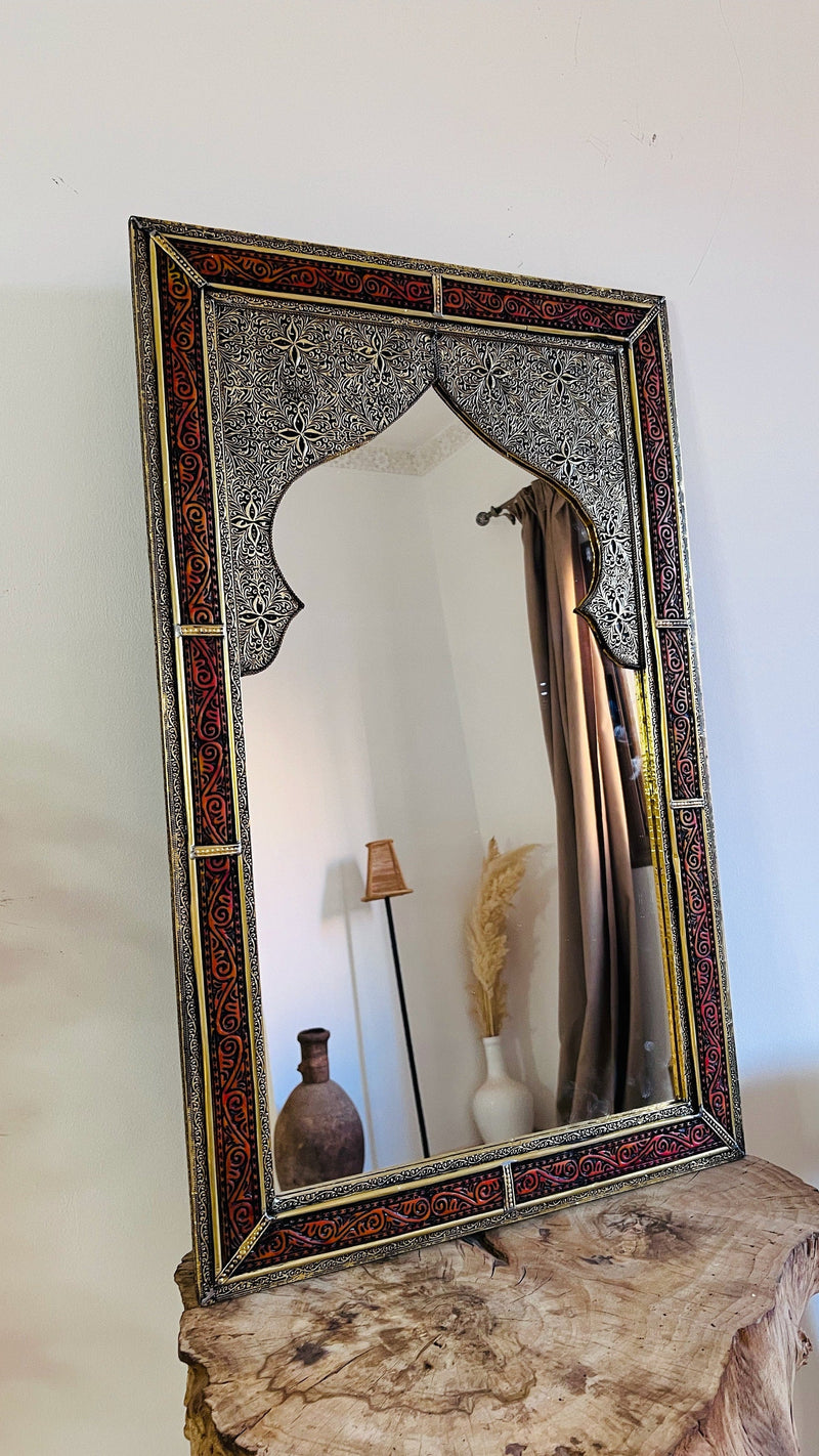 Moroccan Gold Engraved Mirror
