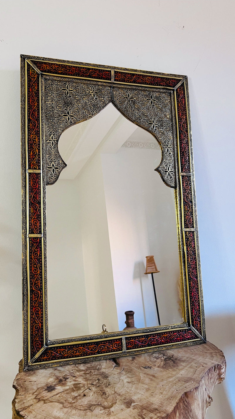 Moroccan Gold Engraved Mirror