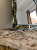 Handmade Moroccan Mirror - Engraved Yellow Frame Mirror