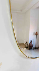 Black Brass Italian Shield Wall Mirror