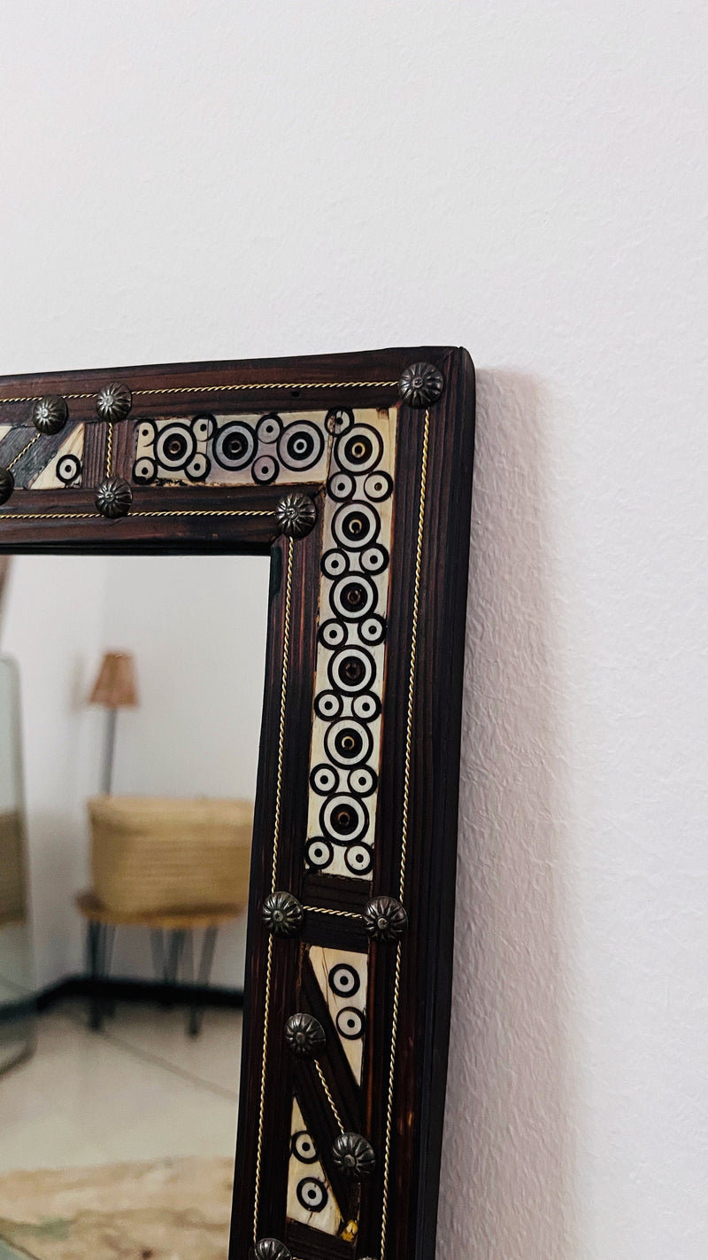 Moroccan Bone Inlay Mirror - Handmade Mirror