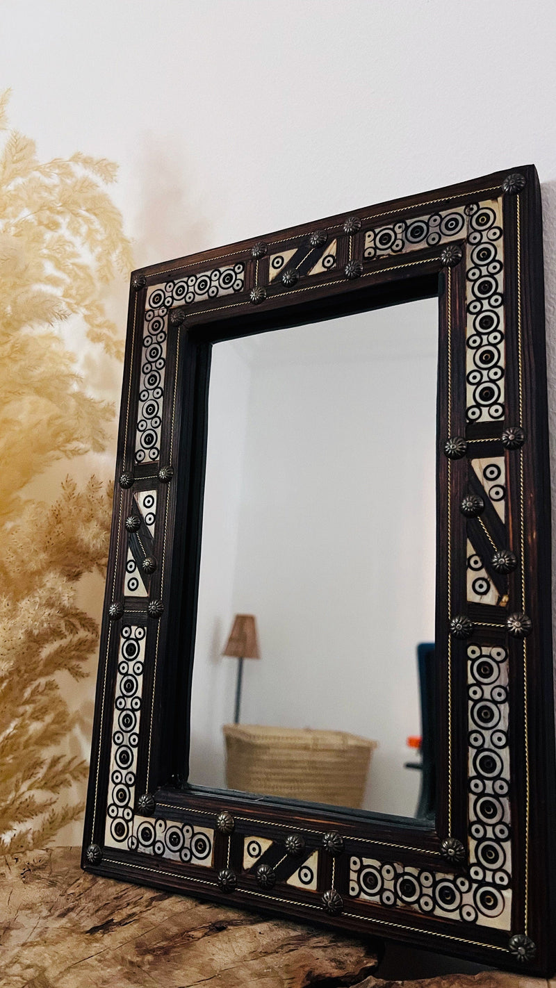 Moroccan Bone Inlay Mirror - Handmade Mirror