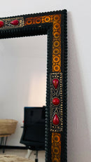 Vintage Moroccan Bone Inlay Mirror
