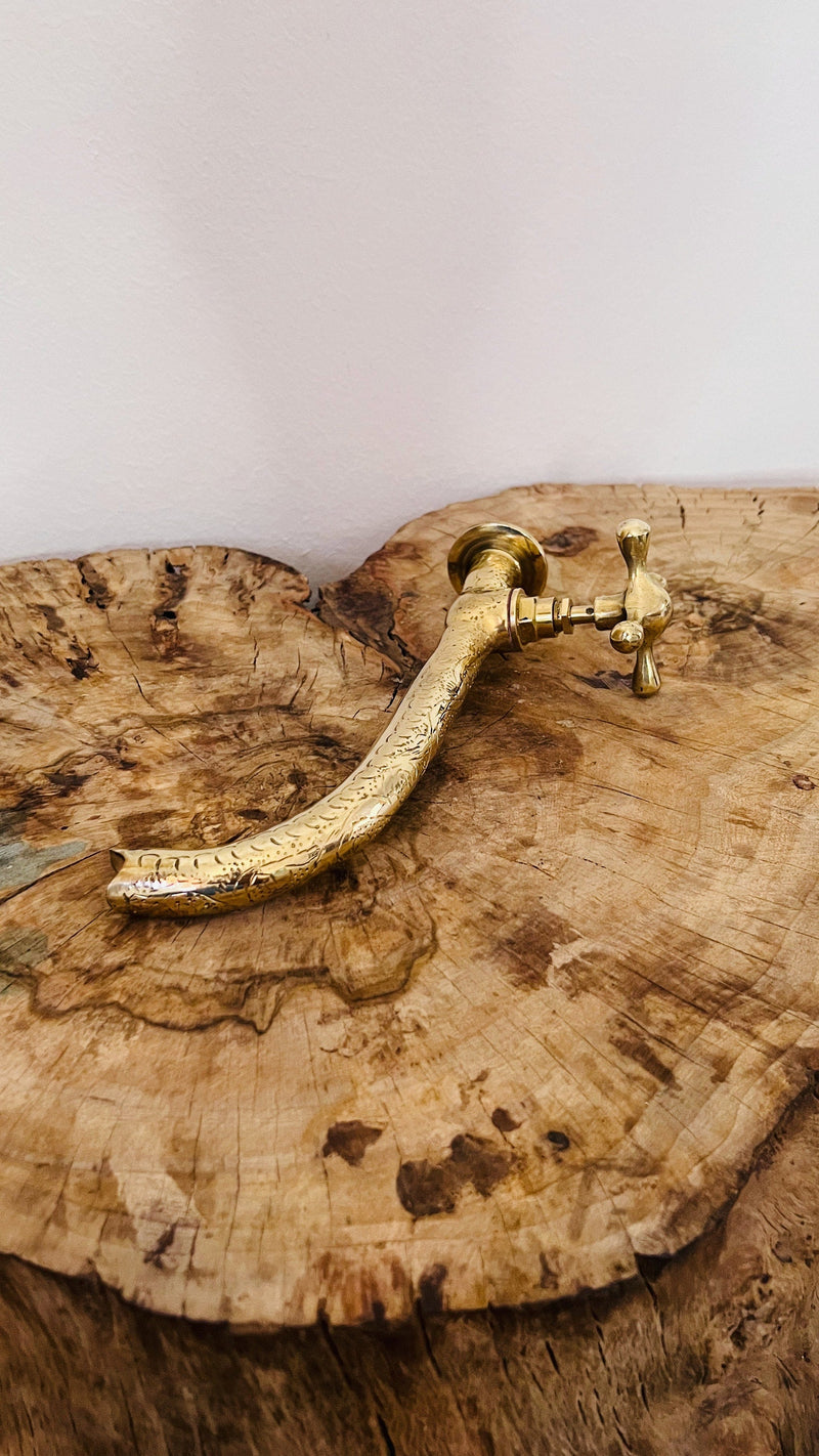 Unlacquered Brass Bathroom Faucet