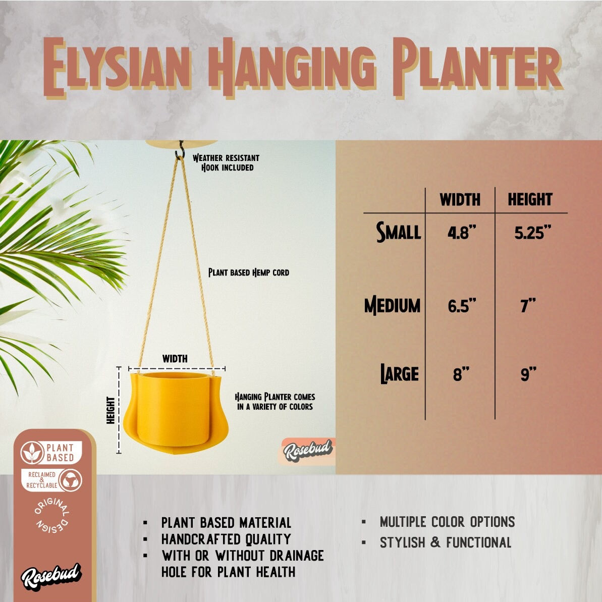 Hanging Planter - The Elysian, photo 2 of 10