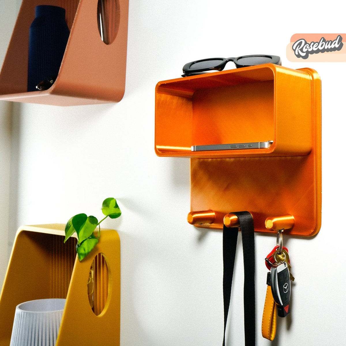 Floating Wall Shelf, Magnetic Key Holder, photo 4 of 12