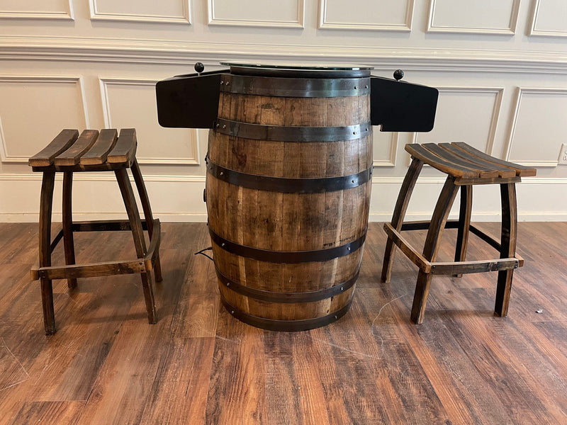 Bourbon Barrel Arcade Table- 60 Retro 8 bit Games Included