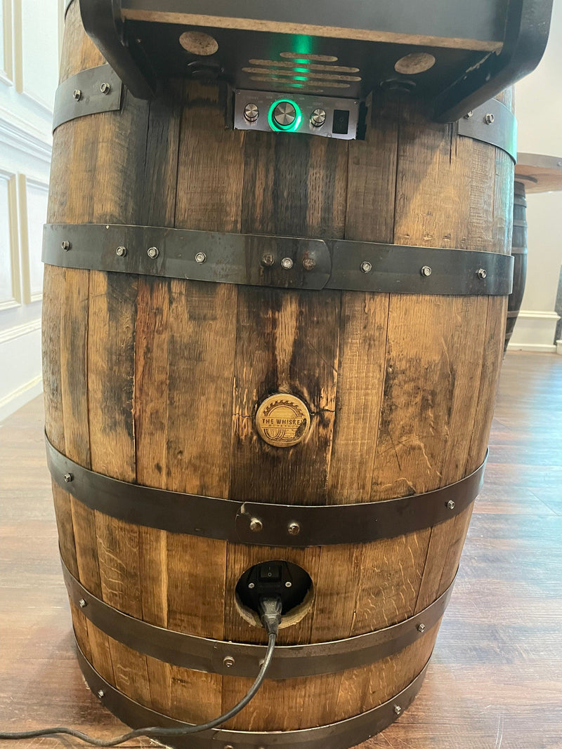 Bourbon Barrel Arcade Table- 60 Retro 8 bit Games Included